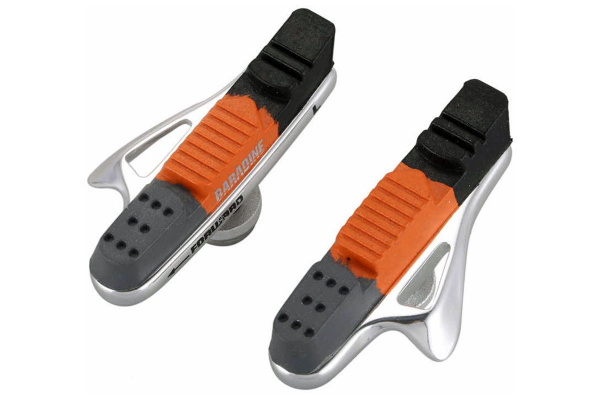 Колодки тормозные Baradine 470TC, для шоссе 55мм, картриджные, черные\оранжевый\серый Колодки тормозные Baradine 470TC, для шоссе 55мм, картриджные, черные\оранжевый\серый