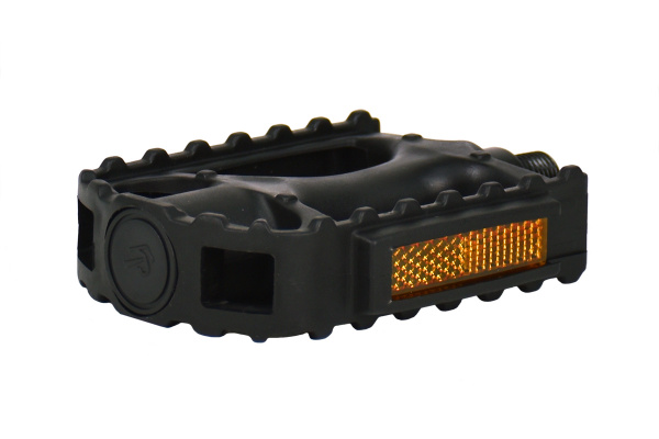 Педали FEIMIN FP-806B,105*74мм,1\2",база пластик,стальная ось,12мм,рамка пласт,мелк\резьба,324гр,чер